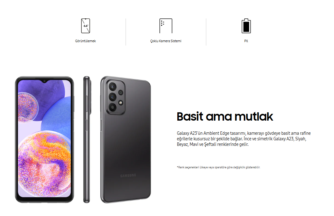 İkinci El Samsung Galaxy A23 Tasarım